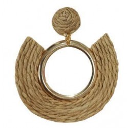 Pendientes de Aro de Rafia