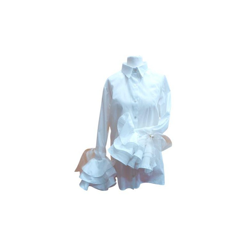 Blusa" Laura" (Lazo beige)