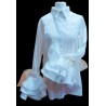 Blusa" Laura" (Lazo beige)