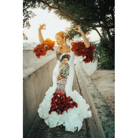 traje de Flamenca pintado a mano Nº 1