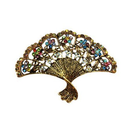 Broche Abanico Dorado
