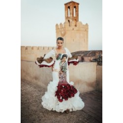 traje de Flamenca pintado a mano Nº 1