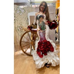 traje de Flamenca pintado a mano Nº 1